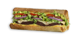 Which Wich Black Bean Patty Sandwich